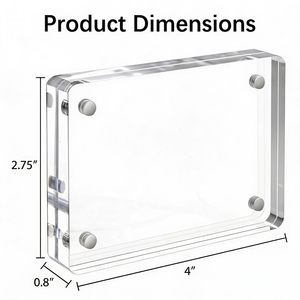 Cadre photo magnétique en acrylique transparent sans cadre pour table, format personnalisé, pour affichage familial sur table, vente en gros - Product Image 2