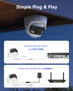 Annke 4k 8mp180 độ toàn cảnh GIÁM SÁT POE IP mạng máy ảnh thông minh kép ánh sáng CCTV bên ngoài Hệ thống <span class=keywords><strong>camera</strong></span> - Product Image 2