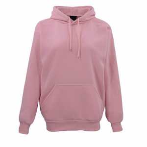 Hombres Plain Pink Hoodie Fleece Pullover Sudadera Casual Streetwear OEM ODM Venta al por mayor - Product Image 2