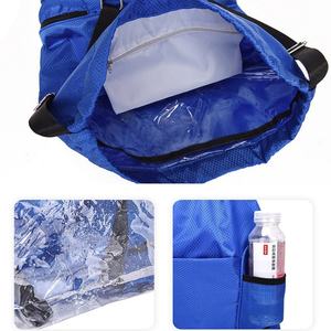 Sac à dos en polyester écologique personnalisé avec logo fournisseur, sac à cordon pour usage quotidien, sport, gym, natation, entraînement physique - Product Image 3