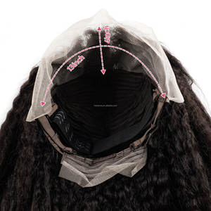 12A Virgin Hair Glueless <strong>Wig</strong> 300% Kinky Straight with Sprial Curl End bob 13*4 Lace Front Bomb <strong>Afro</strong> Curly Human Hair <strong>Wigs</strong> - Product Image 3