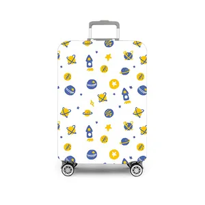 Чехол для багажа из спандекса с индивидуальным логотипом, чехол для чемодана с принтом для путешествий