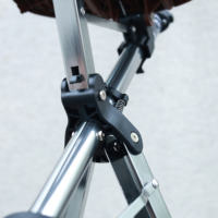 Tabouret de siège de bâton de marche pliant en aluminium léger Camping en plein air canne télescopique à trois jambes pour les personnes âgées handicapées