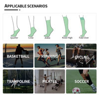 Chaussettes de sport respirantes en coton peigné pour femme, avec logo personnalisé, design à revers, idéales pour le yoga et le Pilates, collection automne