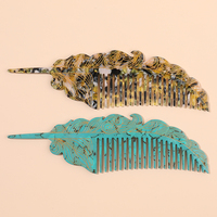 Mi Dairy Leaf Shape Feuillage Peignes à cheveux Peignes à cheveux de haute qualité Peigne à dents larges Peut faire n'importe quel design personnalisé 221448