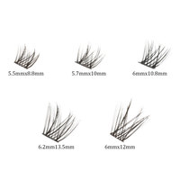En gros, Kit DIY de cils en grappe effet yeux de poupée, Faux cils naturels effilés à bande fine