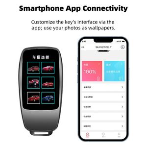 Smartphone-Connected Touchscreen LCD Smart Key Fob Retrofit Kit: Push-to-Start &amp; Keyless Entry Upgrade for Digital Car Key - Product Image 6