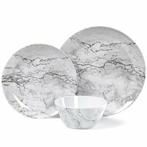Juego de Vajilla de Melamina de Diseño Moderno, 6 Piezas, Platos <span class=keywords><strong>y</strong></span> Tazones Blancos de Alta Calidad para Uso Doméstico, Bodas <span class=keywords><strong>y</strong></span> Fiestas - Product Image 4