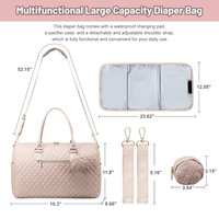 Sac à langer fourre-tout OEM ODM 2026, sac de maman, logo personnalisé, couleur personnalisée, vente en gros d'usine, grande capacité, sac à main de voyage pour maman