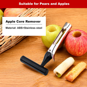 Alat Pengupas Inti Apel Spiral Hitam dari Baja Anti Karat untuk Perlengkapan Dapur - Product Image 5