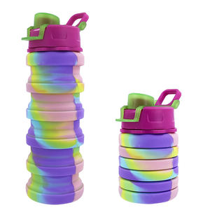 Botella de <span class=keywords><strong>Agua</strong></span> Plegable de Silicona, Ideal para la Escuela, el Hogar, la Oficina y el Camping, Material de Gel de Sílice, Apta para <span class=keywords><strong>Agua</strong></span> Hirviendo - Product Image 2