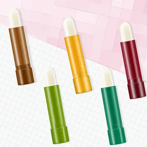 Aichun Lip Balm Perubahan Warna Merah Muda Alami Mini, Vitamin C Kustom Kecantikan untuk Wanita dan Anak Perempuan