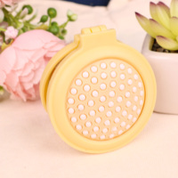 Miroir de maquillage miniature double face en plastique écologique avec peigne, logo imprimé UV personnalisé
