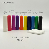 Stylo inhalateur pour aromathérapie et cosmétiques, flacon vide pour huiles essentielles, tube nasal en plastique sans BPA, impression d'écran, mèches non parfumées