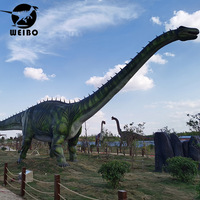 Dinosaure animatronique réaliste à tête mobile, son de rugissement, structure en acier, éponge haute densité, décoration de parc à thème extérieur