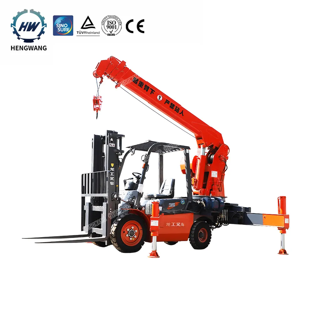 Hengwang 3 Ton New Forklift Mounted Crane Mobile Crane