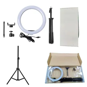 Professional Live Stream 10 12 18 Inch Usb Camera Stand With Star Shape Selfie Ring Light Clip Tripod