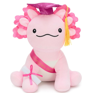 Peluche Axolotl de 8 pouces personnalisée de haute qualité, cadeaux de remise de diplôme mignons pour les garçons et les filles diplômés, souvenir de remise de diplôme - Product Image 1