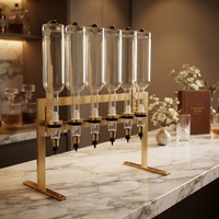 Ensemble de bar à parfum doré à 6 têtes avec support métallique de table pour parfum personnalisé, idéal pour mariage et DIY