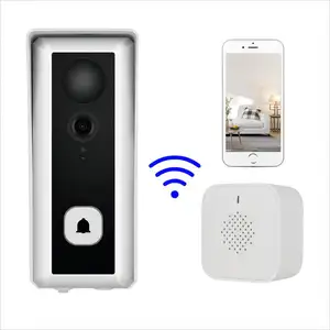 Không dây thông minh chuông cửa Video hệ thống liên lạc cửa Điện thoại chuông với lổ nhìn trộm wifi không thấm nước IP65 1080P HD 2K máy ảnh