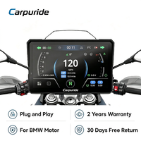 Carpuride pour moto BMW, écran intelligent sans fil Apple CarPlay Android Auto avec carte TF 64 Go, boussole, baromètre W702BS