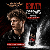 20+ tahun BARBERBATTLE Texturizer Gravity Defying Powder, Bedak Penata Rambut Pria, Kit Bedak Penata Gaya Rambut untuk Pria, Alami