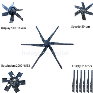 Proyector <span class=keywords><strong>holográfico</strong></span> <span class=keywords><strong>3d</strong></span> de alta resolución, 6 hojas de empalme, Wifi, holograma Led, <span class=keywords><strong>ventilador</strong></span>, 85cm, <span class=keywords><strong>precio</strong></span> de fábrica - Product Image 4