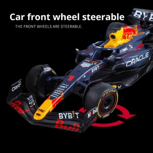 Voiture de course coulissante en alliage métallique à l'échelle 1:24, modèle <span class=keywords><strong>Red</strong></span> <span class=keywords><strong>Bull</strong></span> authentique en boîte, avec roues libres et roues mobiles - Product Image 5