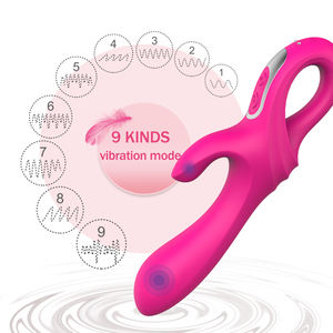 Nieuwe Vrouwelijke Masturbator Waterdichte 2 In 1 Dual Head Seksspeeltje Oplaadbare Handheld Volwassen Speelgoed Konijn Vibrator Voor Vrouwen - Product Image 4