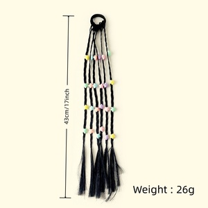 En gros, accessoires capillaires pour filles : extensions de perruque, tresses, bandeaux et coiffes pour queue de cheval, avec décorations fleur pentagramme, style 'Sweet Cool' et tresses 'Boxing Braid' - Product Image 6