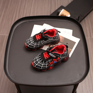 Zapatos Deportivos para Niños <span class=keywords><strong>de</strong></span> Alta Calidad al por Mayor, Zapatos Deportivos Transpirables y Cómodos <span class=keywords><strong>con</strong></span> <span class=keywords><strong>Luces</strong></span> LED <span class=keywords><strong>de</strong></span> Spider-Man para Niños - Product Image 5