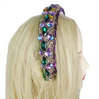 Serre-tête de luxe à sequins et strass pour le Mardi Gras, les fêtes d'anniversaire, la décoration, et l'accessoire de tenue pour les festivals Burning Man et Rave