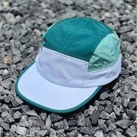 Gorro de Correr Moderno de 7 Paneles con Visera Suave, Gorra de Campo en Blanco, Fabricante de Gorras con Logotipo Personalizado, Multicolor, Secado Rápido, Visera Plana