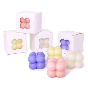 Cera de soja sin humo Vela creativa del <span class=keywords><strong>cubo</strong></span> de <span class=keywords><strong>Rubik</strong></span> Vela aromática de cera de soja hasta un tiempo de combustión prolongado - Product Image 1