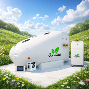 ห้องออกซิเจนความดันสูงแบบพกพา New Oxylike OLS-LS1 1.5ATA รูปทรงสามเหลี่ยมแบบนุ่ม สำหรับนอนและนั่ง ใช้ในโรงแรม สปาเพื่อความผ่อนคลายและความงาม - Product Image 2