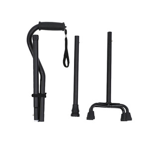 Canne pliante à 3 sections, portable, réglable et rétractable pour personnes âgées, aide à la marche et au soutien pour la randonnée - Product Image 4
