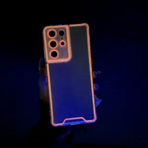 Aydınlık neon TPU telefon kılıfı için Galaxy S24 ultra Glitter floresan cep telefonu kılıfı telefon kılıfı Samsung S23 S24 için