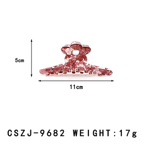 Accesorios acrílicos para el cabello de nuevo estilo, horquilla de flor roja grande, tocado con Clip de tiburón de gama alta a la moda Simple - Product Image 3