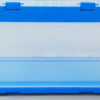Boîte de rangement pliable pour la maison, transparente, visible, murale, en plastique, empilable, organiseur de placard, OEM