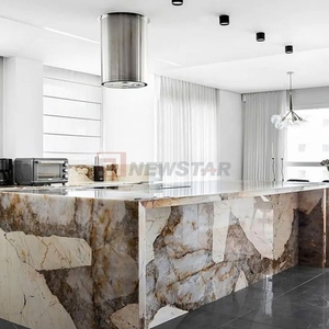 Newstar tự nhiên quartzit tấm giá patagonia đá LED Bếp bàn đảo cho biệt thự hiện đại nội thất nhà tu sửa - Product Image 6