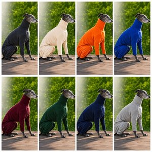 Combinaison polaire confortable pour chiens à dos arqué, avec panneau arrière élastique anti-frottement pour lévriers, sous-manteau d'hiver pour greyhounds - Product Image 4