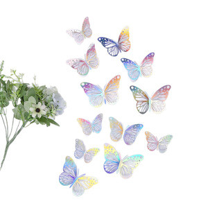 Aierflorist <span class=keywords><strong>Adesivi</strong></span> Murali 3D a Forma di Farfalla Colorata, Design Nordico <span class=keywords><strong>per</strong></span> Decorazioni Matrimoniali e Feste, <span class=keywords><strong>Farfalle</strong></span> <span class=keywords><strong>per</strong></span> Bouquet Floreali - Product Image 5