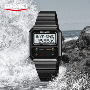 <span class=keywords><strong>Skmei</strong></span> 2448 Mode OEM Homme Montre Numérique Élégante Bande en Acier Inoxydable Étanchéité Multi Fonction EL LIGHTS Montre-Bracelet de <span class=keywords><strong>Sport</strong></span> - Product Image 4