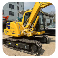 Excavatrice sur chenilles d'occasion KOMATSU PC60, 6 tonnes, pour préparation de chantier, machines de construction, exportateur PC70 PC56 PC78US à vendre