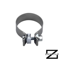 ZEHCLP Collier de serrage réglable pour échappement en acier inoxydable 304 poli de 2,75 pouces haute performance, manchon de serrage à joint ouvert