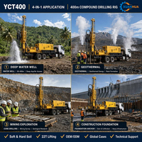 Foreuse rotative ODM/OEM pour puits d'eau, montée sur camion, alimentée au diesel, profondeur max. 400 m, pompe à engrenages, faible coût d'entretien, garantie 1 an