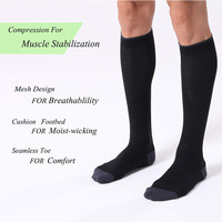 Chaussettes de compression pour femmes et hommes, soutien de la circulation, 20-30 mmHg