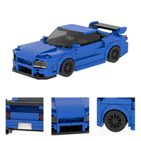 MOC4235 Série City Voiture Bleue Modèle Briques DIY Jouets de Construction Éducatifs pour Enfants