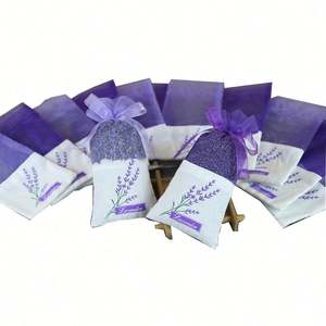 Sachets brodés à la lavande, sacs en coton vides, sacs en organza, sacs en gaze, 3x6 pouces - Product Image 1