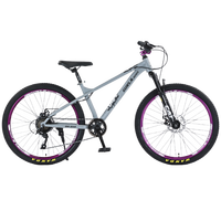 Vélo de montagne en alliage d'aluminium, cadre souple, 18 vitesses, selle confortable, léger, amortissement pneumatique, freins à double disque, 26 pouces, pas cher